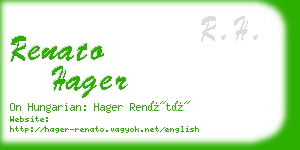 renato hager business card